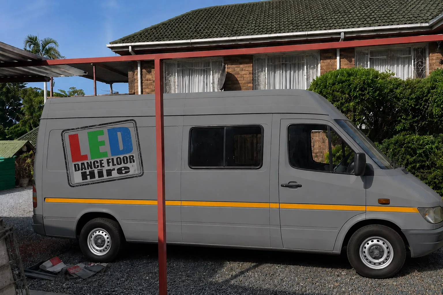 LED Dance Floor Hire delivery van