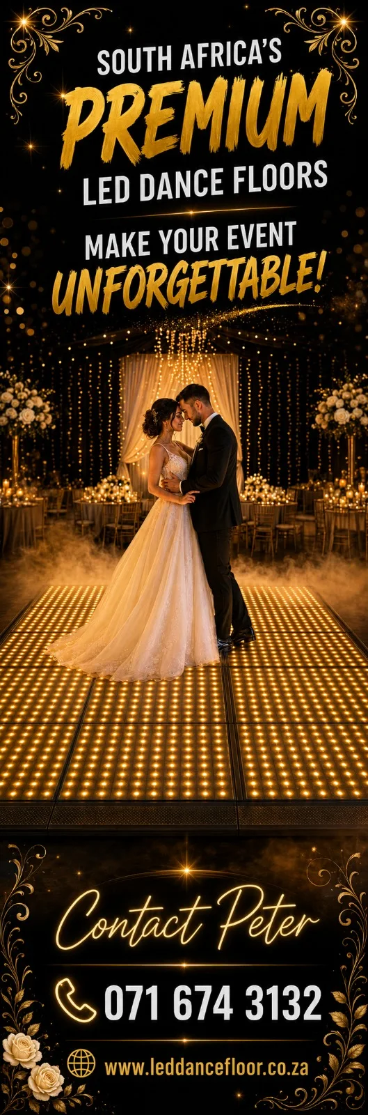 Premium LED dance floors for weddings